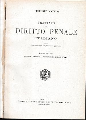 Trattato di diritto penale italiano, vol. 4°.