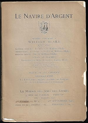 le NAVIRE d'ARGENT - numéro consacré à William BLAKE 1757-1827