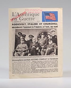 L'Amerique en Guerre, 8 Decembre 1943 A wartime French-language newspaper printed in December 194...