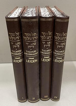 TALMUD YERUSHALMI CODEX LEIDEN. MS SCALIGER 3. Complete in 4 VOLUMES. A LIMITED FACSIMILE EDITION...