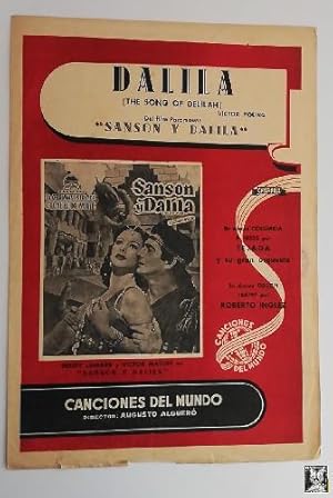 ANTIGUA PARTITURA - OLD MUSIC SHEET: DALILA (THE SONG OF DELILAH) VICTOR YOUNG