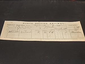 North British Railway Company - Parcels' Way-Bill for carriage from Esplanade to Kinross, 7 March...