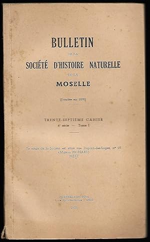 tracé de la faille dite "faille de Metz" - Bulletin de la Société d'Histoire Naturelle de la Mose...