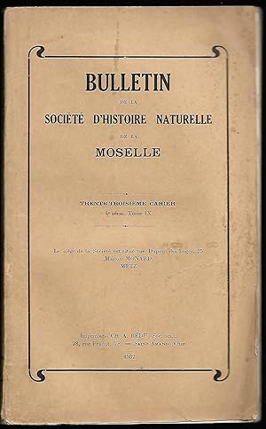 Géologie du pays de SIERCK - Bulletin de la Société d'Histoire Naturelle de la Moselle - trente-t...