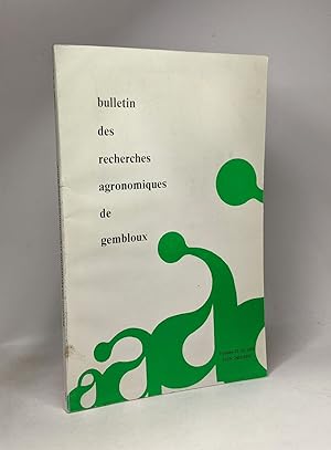 Bulletin des recherches agronomiques de Gembloux - VOLUME 27 n°2 - 1992
