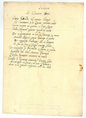 Anonymous anti-Jesuit sonnet in honour of Pope Clement XIV.