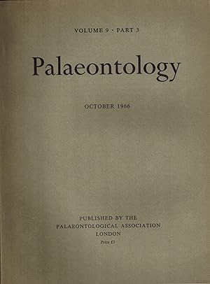 Volume 9, Part 3: PALAEONTOLOGY, October 1966