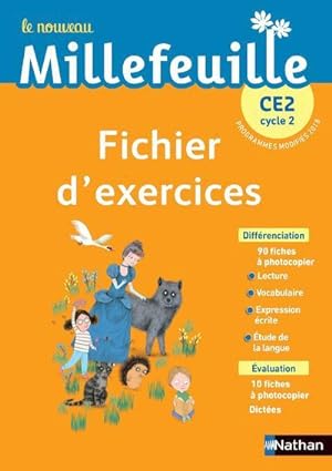 MILLE-FEUILLES : CE2 ; fichier d'exercices (édition 2019)