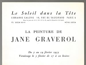 Jane Graverol (1905-1984) - La Peinture de Jane Graverol (invitation)