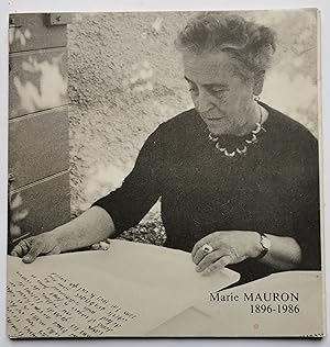 Marie MAURON 1896-1986 - plaquette d'hommages - anniversaire - 1986