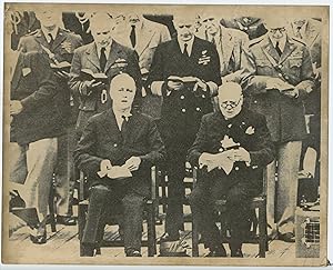 Press photo of FDR and Churchill