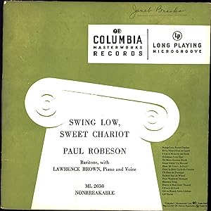 Swing Low, Sweet Chariot (Traditional -- arranged by Lawrence Brown) (10-INCH VINYL LP, EARLY OLI...