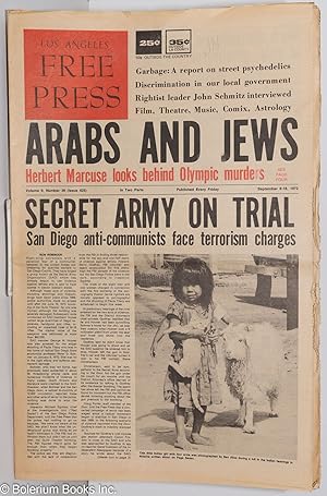 Los Angeles Free Press, Sep 8-18, 1972 vol. 9 #36, (issue 425); Headlines: "Arabs and Jews", "Sec...
