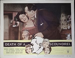 Death of a Scoundrel Complete Lobby Card Complete Set 1956 Yvonne De Carlo, George Sanders