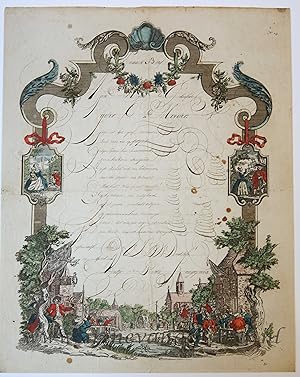 [Paasch Brief, Pasen / Easter Wish Card 1827] Antje Letis Jongejans. Assendelft. Wish card for Ea...
