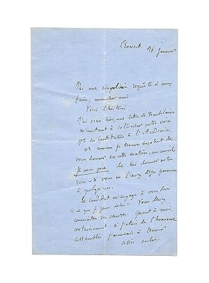 Flaubert ironise sur la candidature de Baudelaire à lAcadémie française