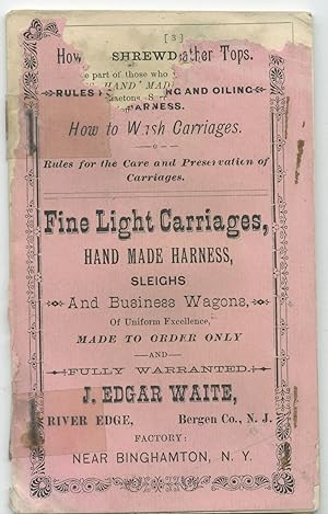 Fine Light Carriages, Hand Made Harness, Sleighs and Business Wagons [cover title]