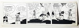 Fred Lasswell Barney Google and Snuffy Smith Daily Comic Strip Original Art Dated 6-4-49