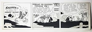 Fred Lasswell Barney Google and Snuffy Smith Daily Comic Strip Original Art Dated 5-11-49
