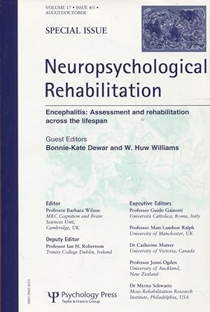 Neuropsychological Rehabilitation : Encephalitis : Assessment and rehabilitation across the lifespan