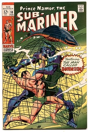 SUB-MARINER #10 1968- 1st Full Karthon the Quester comic book