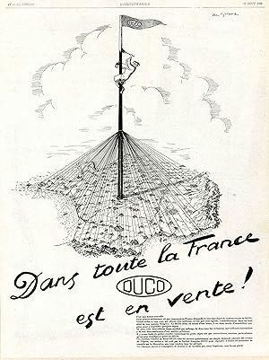 "PEINTURE DUCO" Annonce originale entoilée parue dans L' ILLUSTRATION du 18/08/1928 et illustrée ...