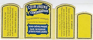 "CUIR JAUNE CONSERVATEUR" Etiquette-chromo originale (entre 1890 et 1900)