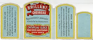 "BRILLANT CHEVREAU" Etiquette-chromo originale (entre 1890 et 1900)