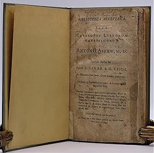 Bibliotheca Askeviana. Sive Catalogus Librorum rarissimorum Antonii Askew, M.D.