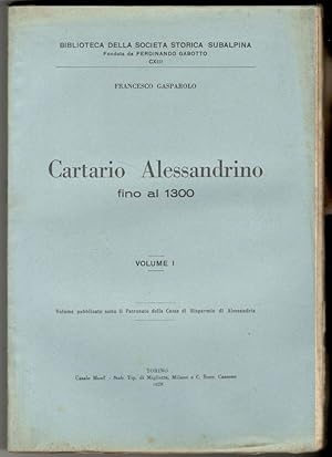 Cartario alessandrino fino al 1300. (Tre volumi)