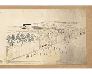 Illustrated scroll on fine paper concerned with the final Noh subscription performances, of 1848,...
