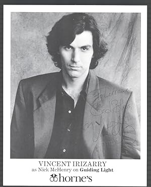 Vincent Irizarry 8x10 Autographed Photograph Nick McHenry The Guiding Light