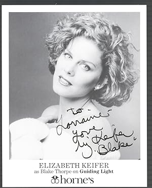 Elizabeth Keifer 8x10 Autographed Photograph Blake Thorpe The Guiding Light