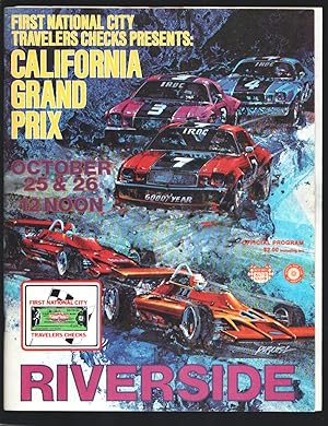 Riverside Int'l Raceway California Grand Prix Auto Race Program10/25/1975 -Int'l Race of Champion...