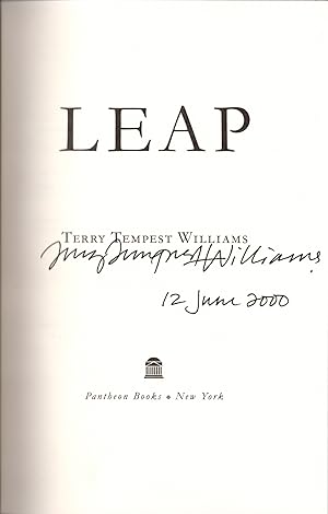 Leap. Signed and dated in the year of publication.