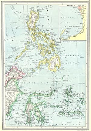 The Philippine Islands; Inset map of Manila Bay