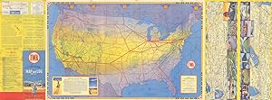 TWA Airway map and log - Transcontinental & Western Air Inc. Shortest fastest coast to coast - ...