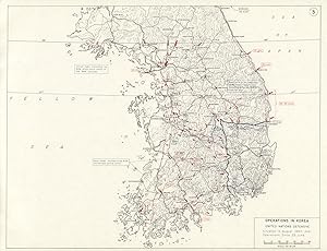 Operations in Korea - United Nations Defensive - Situation 5 August 1950 and Operations Since 25 ...