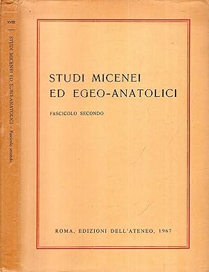 Studi Micenei Ed Egeo-Anatolici : Fascicolo Secondo