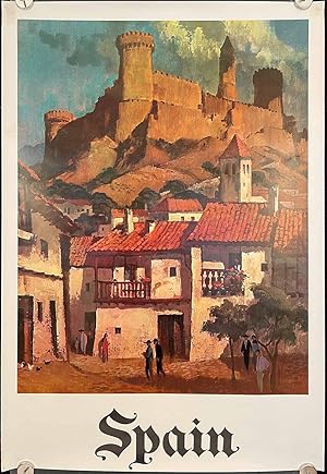 Spain. LARGE VINTAGE TRAVEL POSTER.