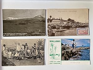 Four early C20th postcards of Somalia, Malawi, Cameroun, Kenya & Tanzania : SOMALI VILLAGE WASHIN...