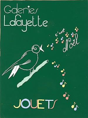 "GALERIES LAFAYETTE C'EST NOËL - JOUETS" Maquette originale à la gouache sur papier (1938)
