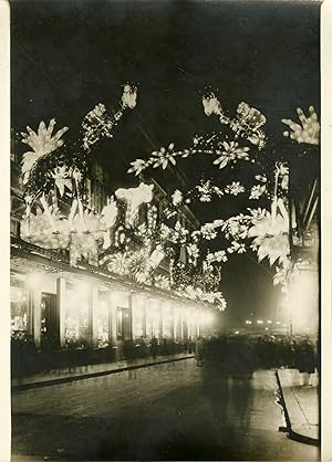 "Illuminations LA SAMARITAINE Noël 1931" Photo de presse originale G. DEVRED / Agence ROL Paris (...