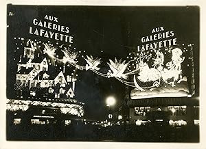 "Illumination GALERIES LAFAYETTE Noël 1931" Photo de presse originale G. DEVRED / Agence ROL Pari...