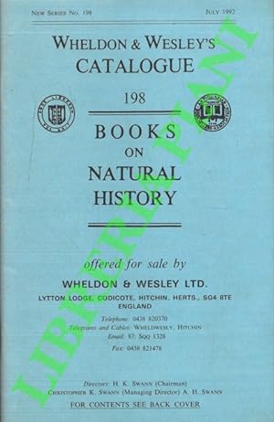Books on Natural History. (Cataloghi di vendita).