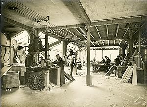 "MENUISERIE : Machines à bois début des années 30" Photo originale (début des années 30)