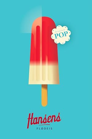 2014 Danish Modern Poster, Hansen's Popsicle (Blue)