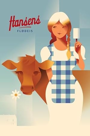 2015 Contemporary Danish Poster, Hansen's Girl With Cow