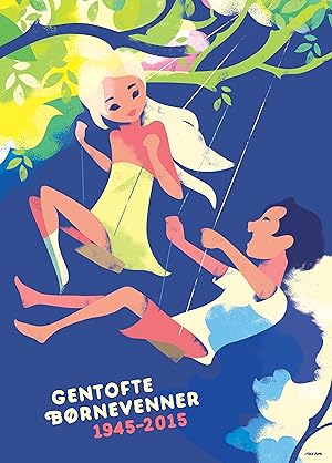 2015 Danish Modern Poster, Gentofte Bornevenner (kids on swings)