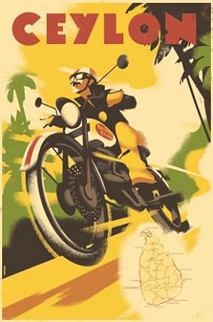 2015 Modern Danish Mads Berg Poster, Ceylon Motorcycle
